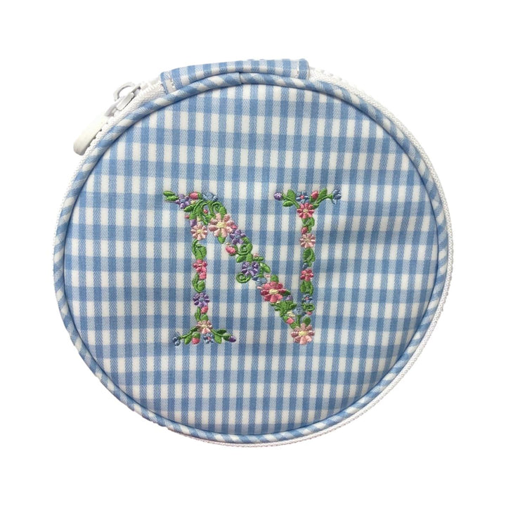 Monogram Round - Gingham Mist New! N