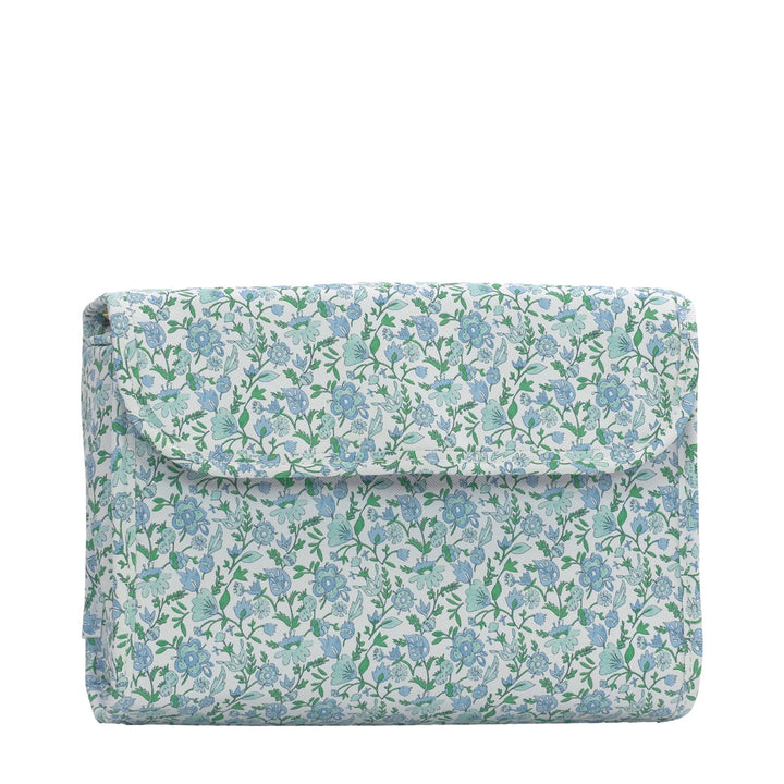 Hanging Toiletry Case - Hamptons Floral with Chambray Pinstripe Liner