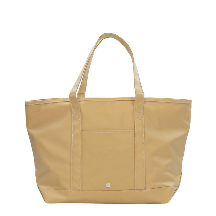 Maxi Tote - Coated Canvas Tote - Canvas Khaki