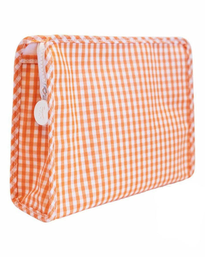 Cosmetic Bag - Roadie Large - Gingham Orange