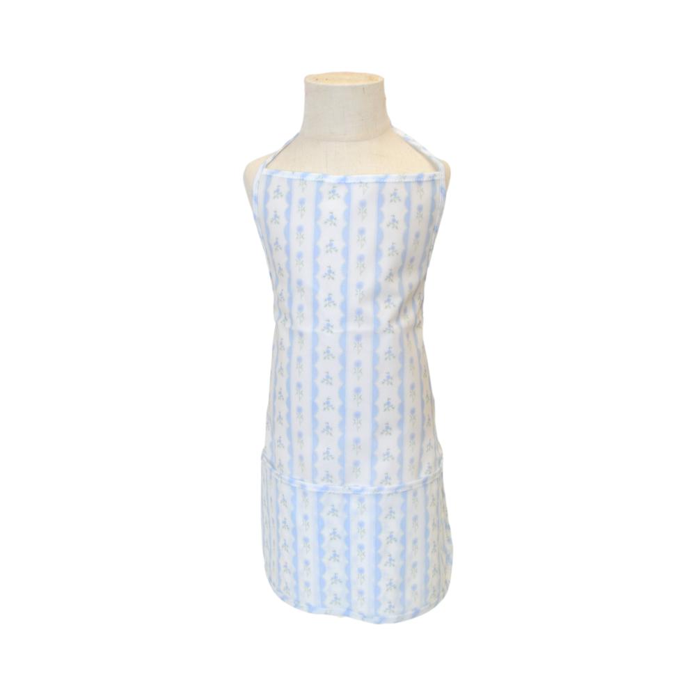Apron - Ribbon Floral Blue