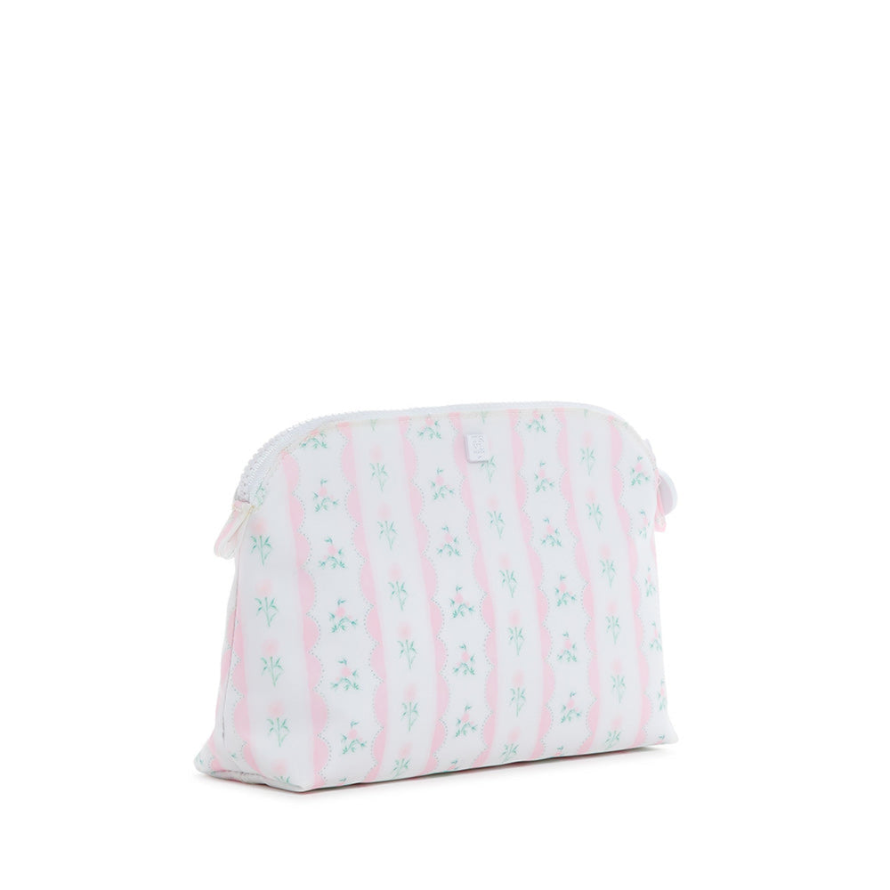 Goodie Cosmetic Bag - Ribbon Floral Pink Cosmetic & Toiletry Bags