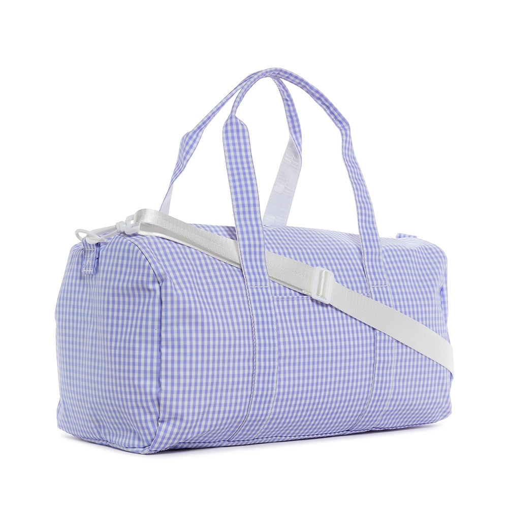 Weekender - Gingham Lilac Duffel Bag