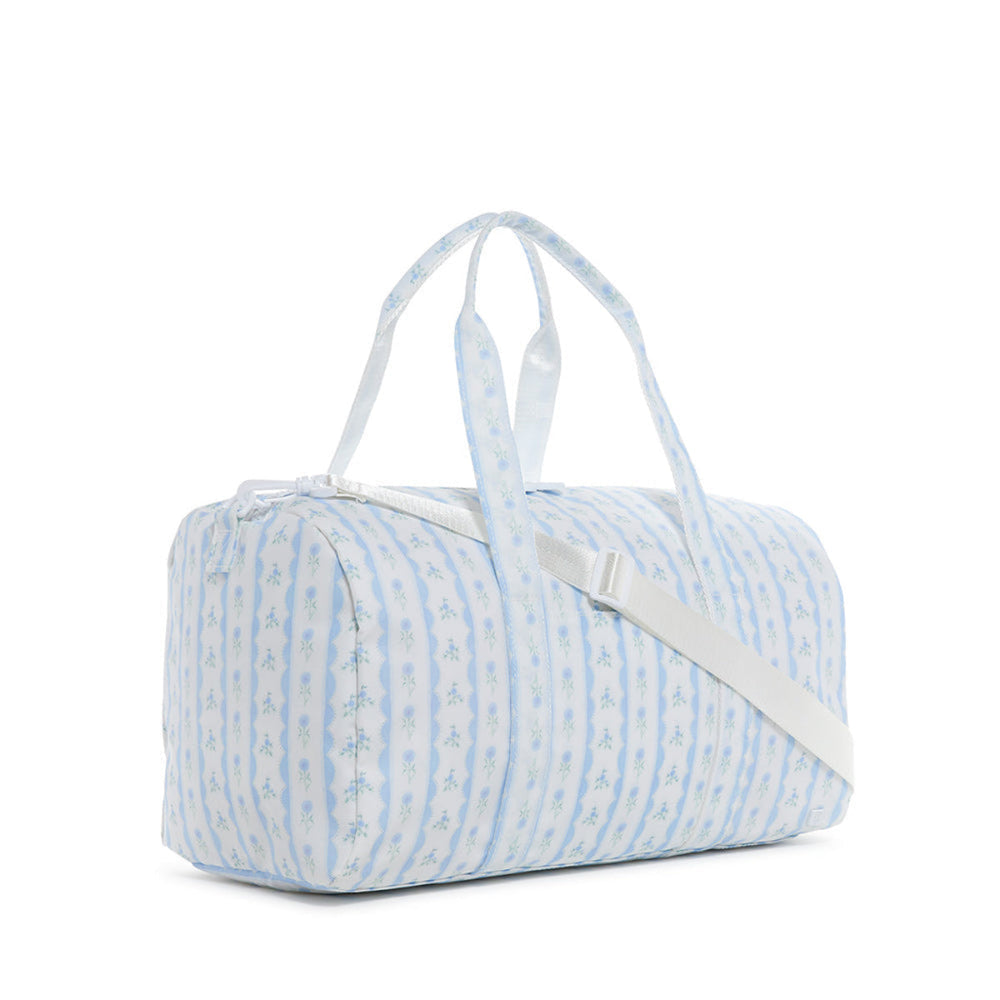 Weekender - Ribbon Floral Blue Duffel Bag Bags