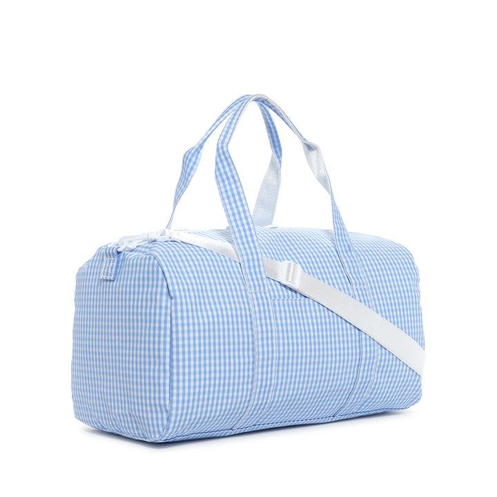 Weekender Gift Set - Duffel and Hanging Bag - Gingham Sky