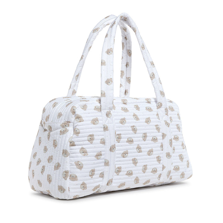 QUILTED GRANDE DUFFEL - TEDDY BEAR