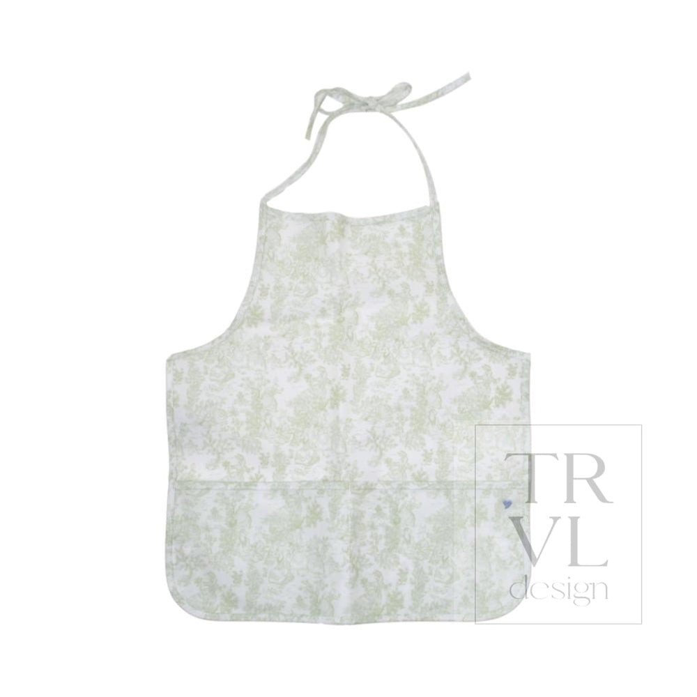 APRON - BUNNY TOILE GREEN *2PC PRE-PACK* - Aprons