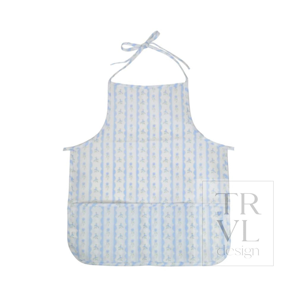 APRON - RIBBON FLORAL BLUE *2PC PRE-PACK* - Aprons