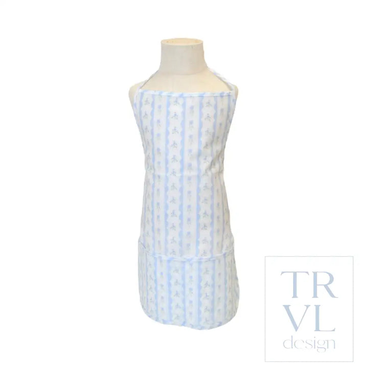 Apron - Ribbon Floral Blue - Aprons
