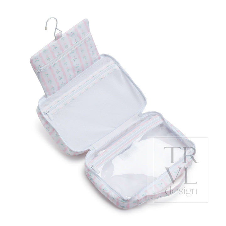 Bundle Up2 Hanging Toiletry Bag - Ribbon Floral Blue Cosmetic &amp; Bags
