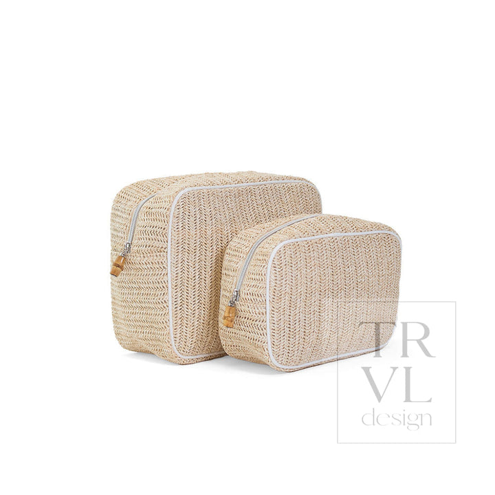 COASTAL STRAW GO GLAM - SAND - Cosmetic &amp; Toiletry Bags