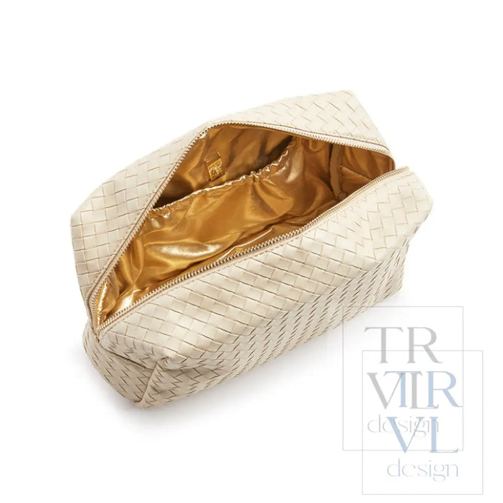 Luxe Everyday Cosmetic Bag - Woven Bisque *New! Cosmetic Bags