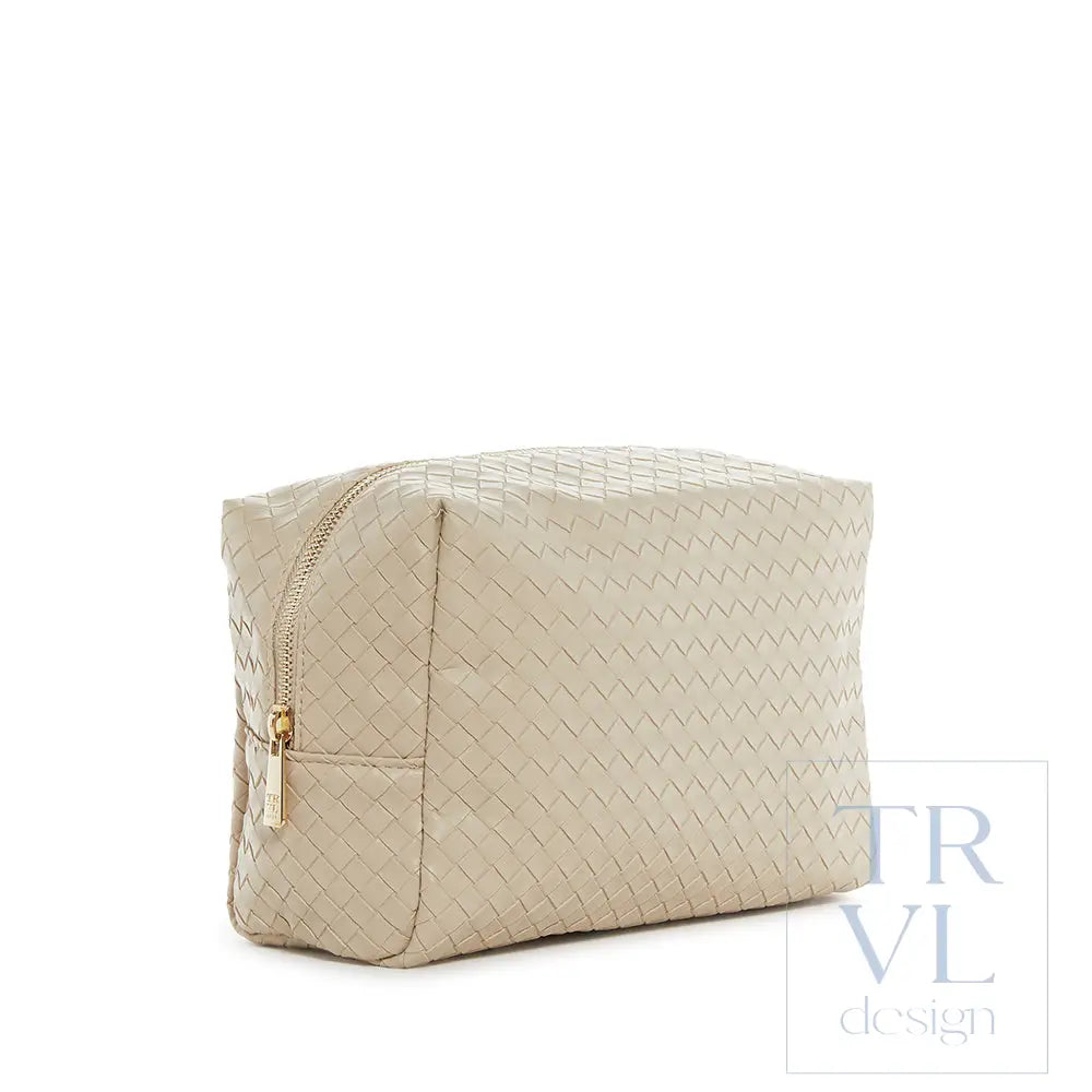 Luxe Everyday Cosmetic Bag - Woven Bisque *New! Cosmetic Bags