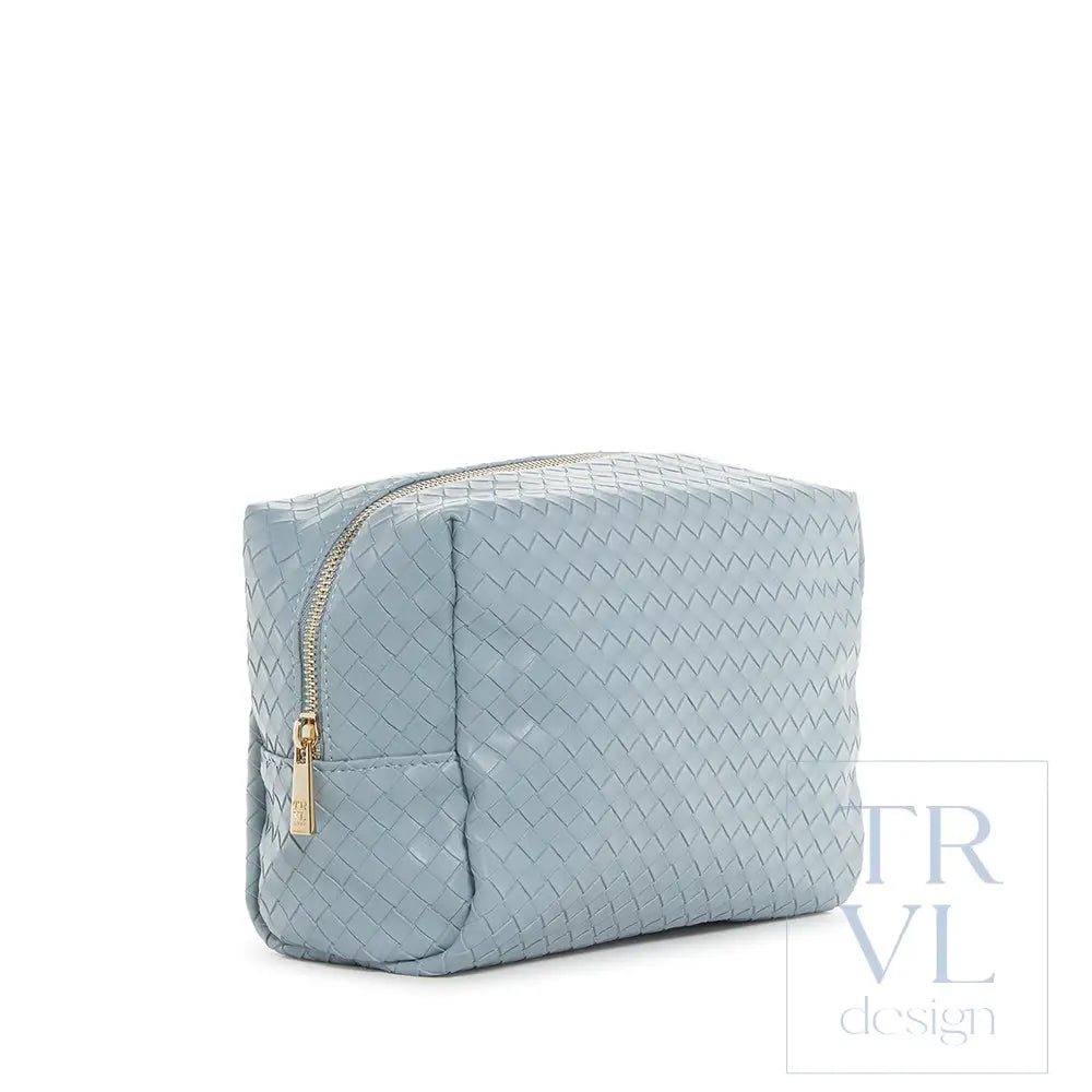 Luxe Everyday Cosmetic Bag - Woven Bleu *New! Cosmetic Bags