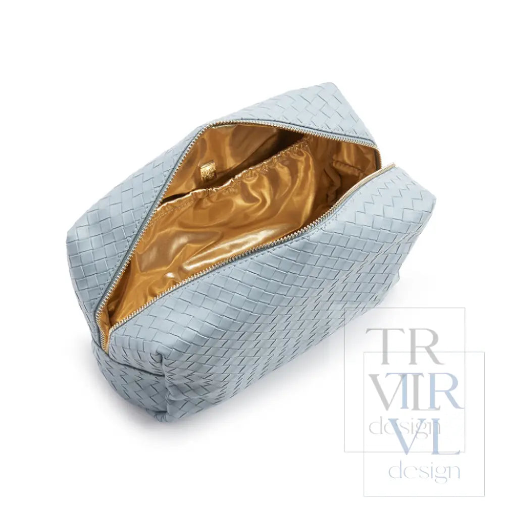 Luxe Everyday Cosmetic Bag - Woven Bleu *New! Cosmetic Bags