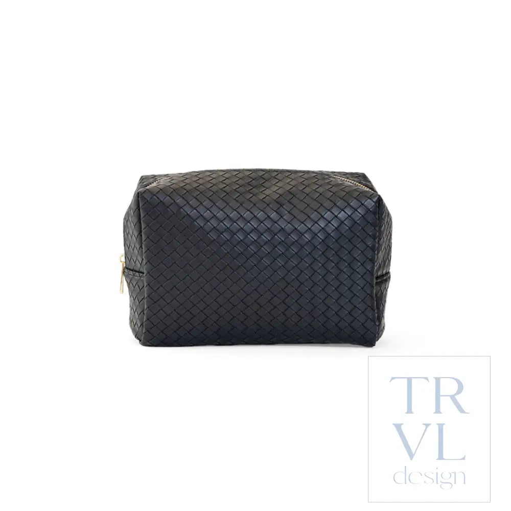 LUXE EVERYDAY Cosmetic Bag - WOVEN JET - Cosmetic & Toiletry Bags