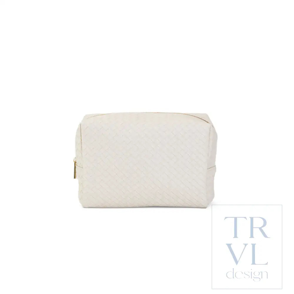 LUXE EVERYDAY Cosmetic Bag - WOVEN SAND - Cosmetic & Toiletry Bags