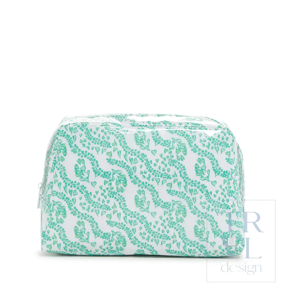 Luxe Gloss Wash Bag Large - All Heart Kelly Green *New! Cosmetic & Toiletry Bags