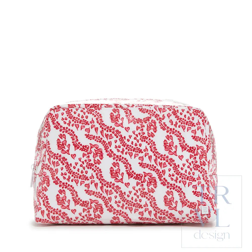 Luxe Gloss Wash Bag Large - All Heart Red *New! Cosmetic & Toiletry Bags