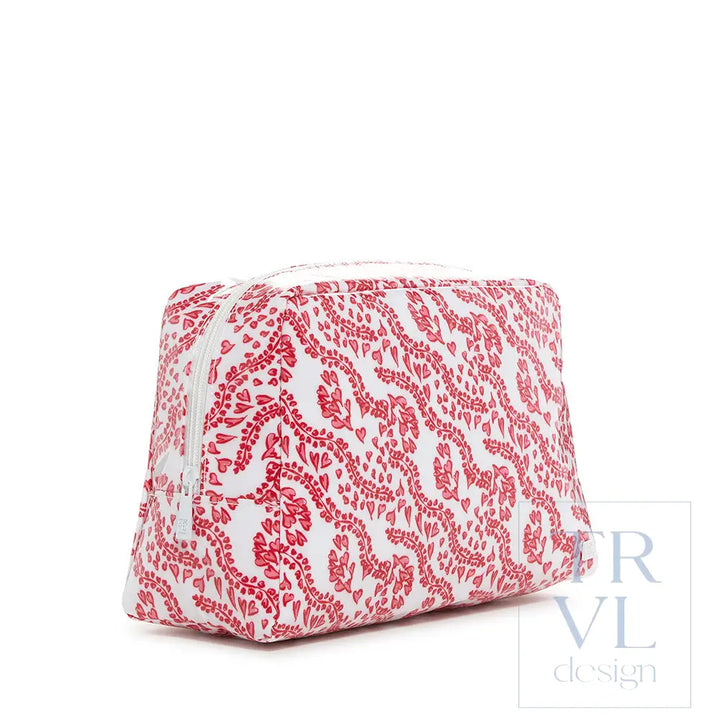Luxe Gloss Wash Bag Large - All Heart Red *New! Cosmetic &amp; Toiletry Bags