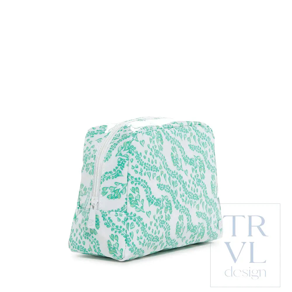 Luxe Gloss Wash Bag Med - All Heart Kelly Green *New! Cosmetic & Toiletry Bags