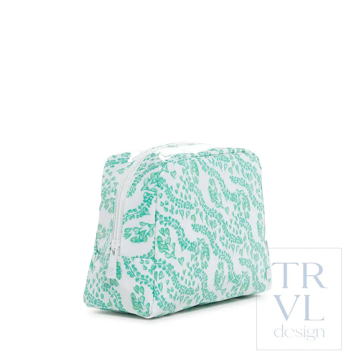 Luxe Gloss Wash Bag Med - All Heart Kelly Green *New! Cosmetic & Toiletry Bags