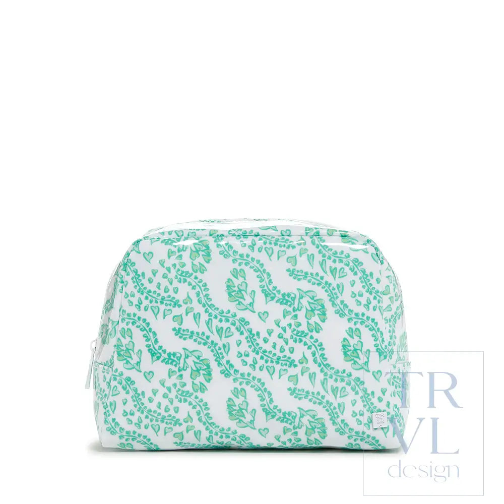 Luxe Gloss Wash Bag Med - All Heart Kelly Green *New! Cosmetic & Toiletry Bags