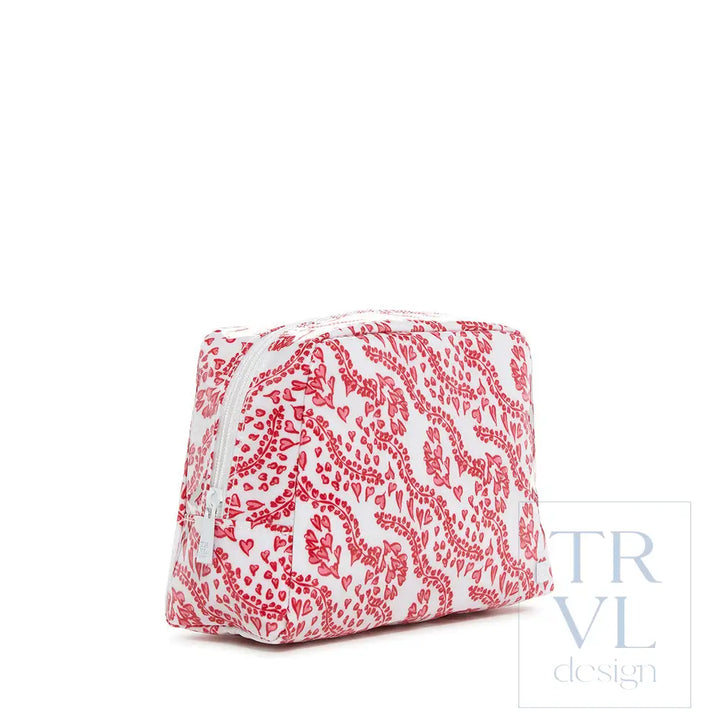 Luxe Gloss Wash Bag Med - All Heart Red *New! Cosmetic & Toiletry Bags