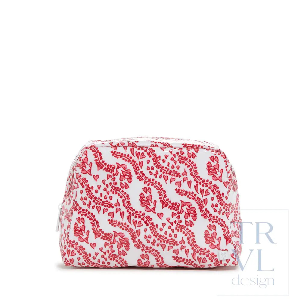 Luxe Gloss Wash Bag Med - All Heart Red *New! Cosmetic & Toiletry Bags