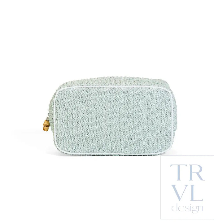 Cosmetic Bag - Go Glam - Coastal Straw Seaglass - Cosmetic & Toiletry Bags