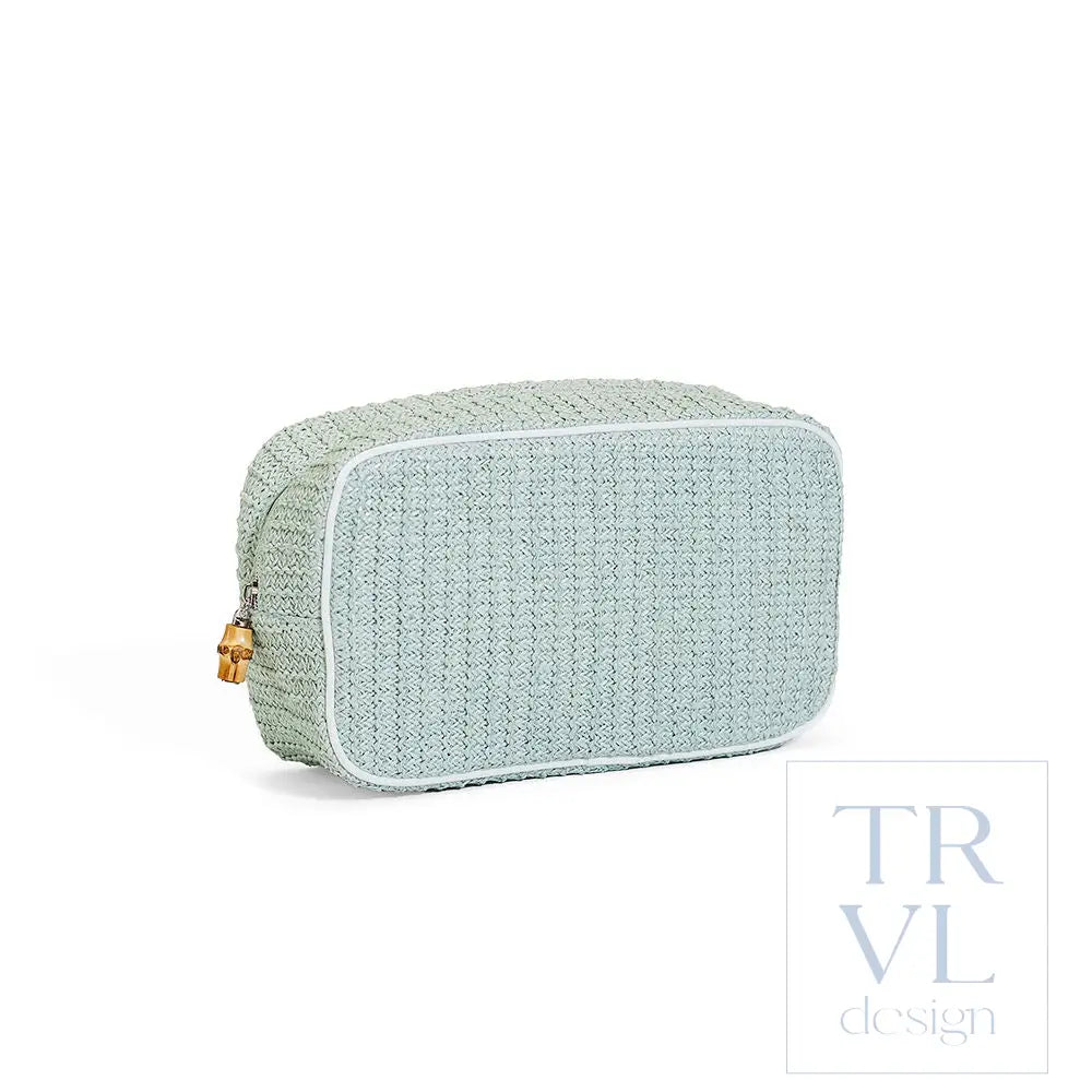 Cosmetic Bag - Go Glam - Coastal Straw Seaglass - Cosmetic &amp; Toiletry Bags