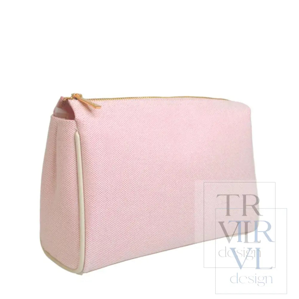 LUXE LINEN - MEDIUM VOYAGE - FLAMINGO - Cosmetic & Toiletry Bags