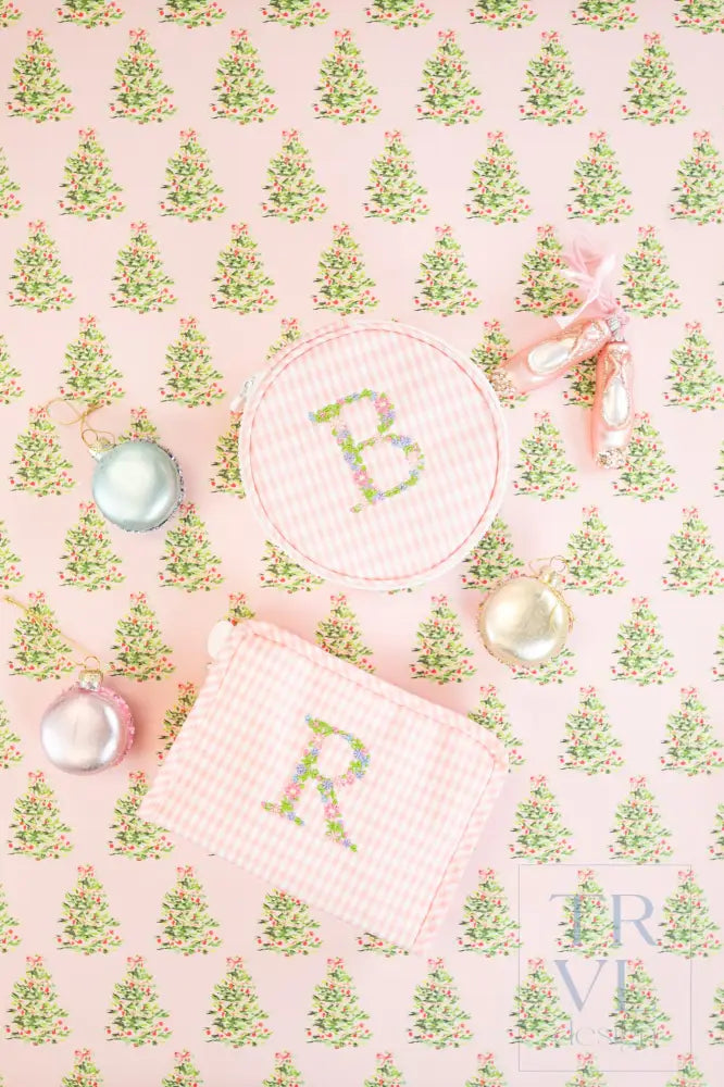Cosmetic Bag - Monogram Small Roadie - Gingham Taffy - Cosmetic & Toiletry Bags