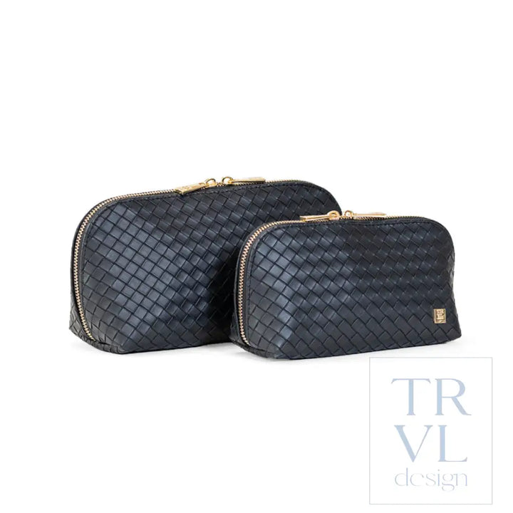 Cosmetic Bag Set - Duo Case - Woven Jet - Cosmetic & Toiletry Bags