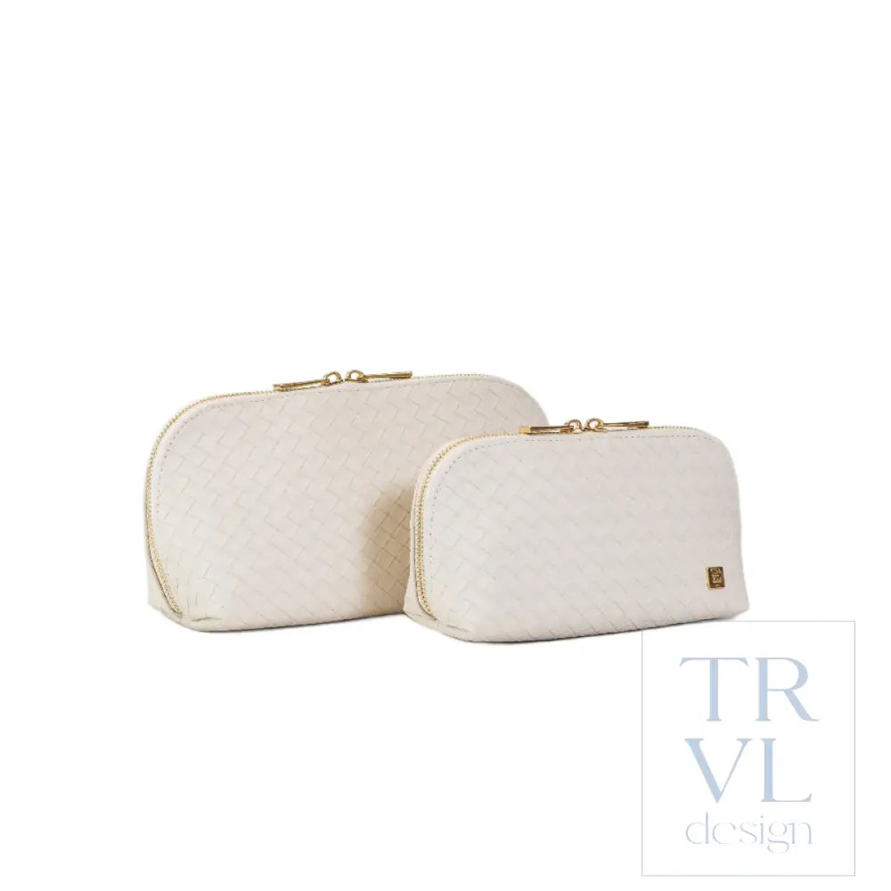 LUXE DUO CASE - WOVEN SAND - Cosmetic & Toiletry Bags