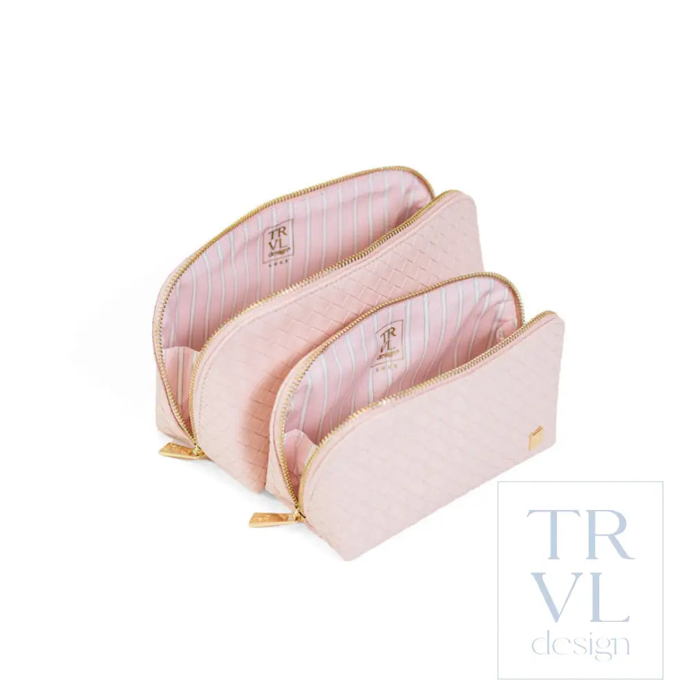 Cosmetic Bag Set - Duo Case - Woven Shell - Cosmetic & Toiletry Bags