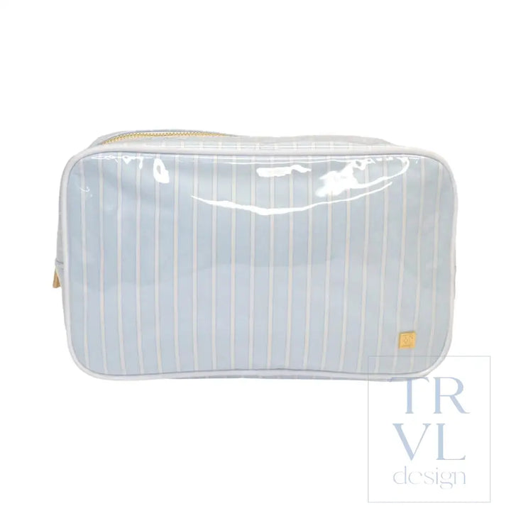 LUXE GLOSS OVERLAY XL GLAM + GO GLAM COASTAL SET - SKY STRIPE - Cosmetic & Toiletry Bags
