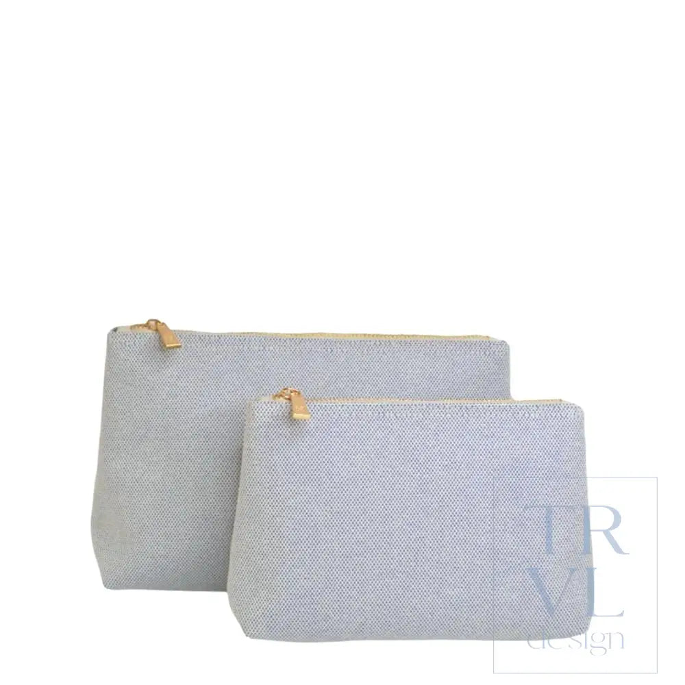 Cosmetic Bag Set - Linen Duo Set - Admiral Blue - Cosmetic & Toiletry Bags