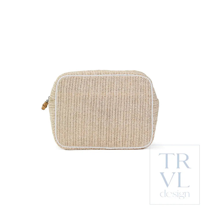 COASTAL STRAW XL GLAM - SAND - Cosmetic &amp; Toiletry Bags