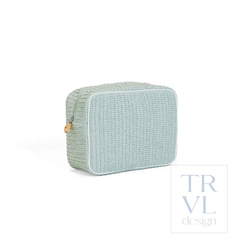 Cosmetic Bag - XL Glam - Coastal Straw Seaglass - Cosmetic & Toiletry Bags