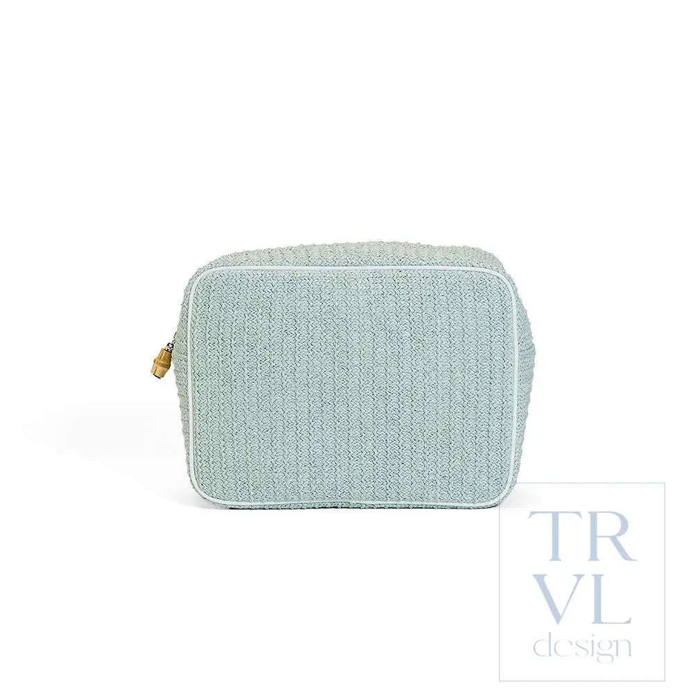 Cosmetic Bag - XL Glam - Coastal Straw Seaglass - Cosmetic & Toiletry Bags