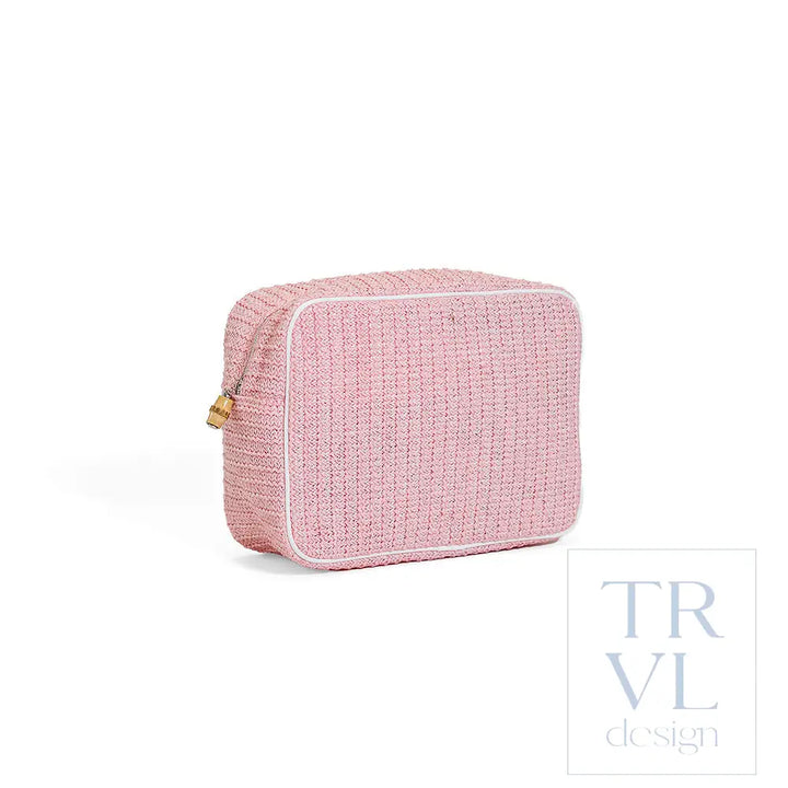 Cosmetic Bag - XL Glam - Coastal Straw Shell - Cosmetic & Toiletry Bags