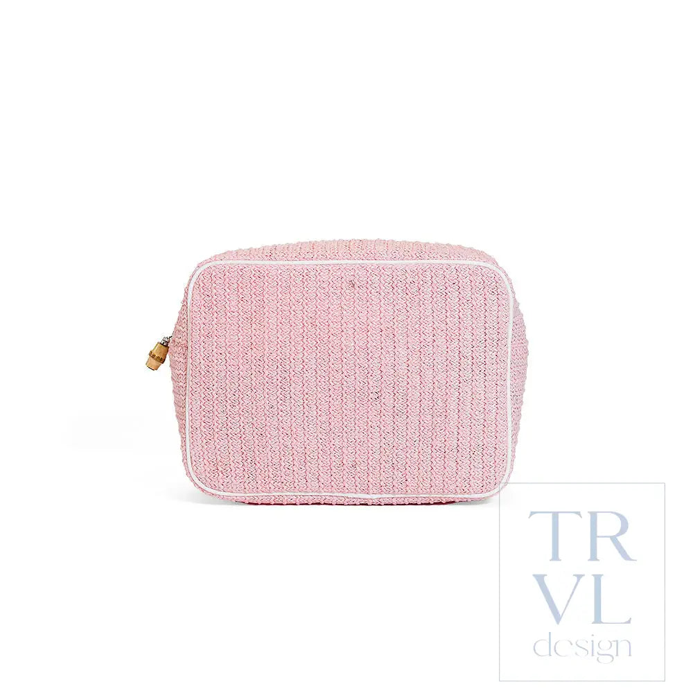 Cosmetic Bag - XL Glam - Coastal Straw Shell - Cosmetic & Toiletry Bags