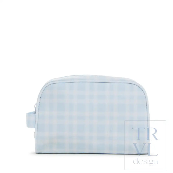 Stow It - Pimlico Plaid Blue Dopp Bag Cosmetic &amp; Toiletry Bags