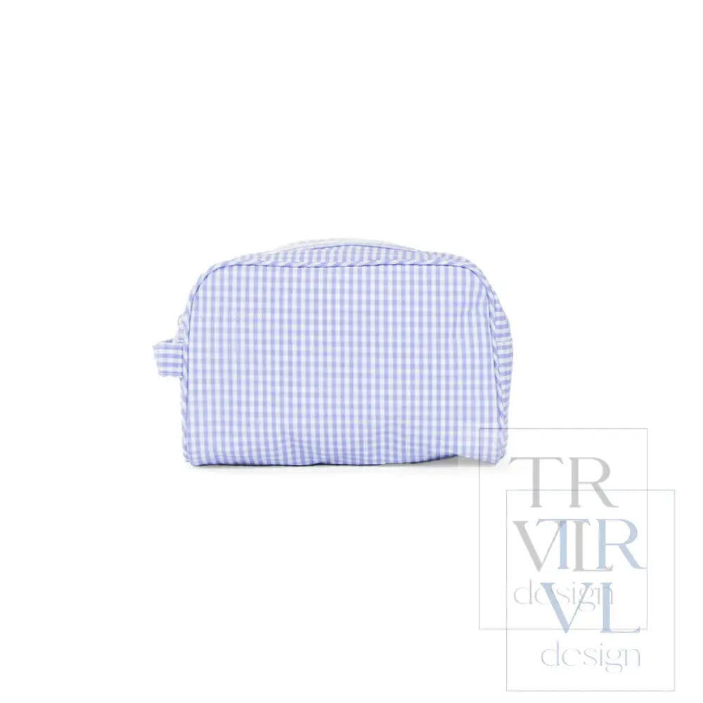 STOWAWAY Toiletry Bag - GINGHAM LILAC - Cosmetic & Toiletry Bags