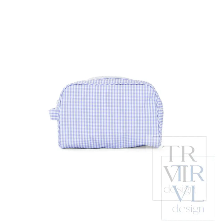 STOWAWAY Toiletry Bag - GINGHAM LILAC - Cosmetic &amp; Toiletry Bags