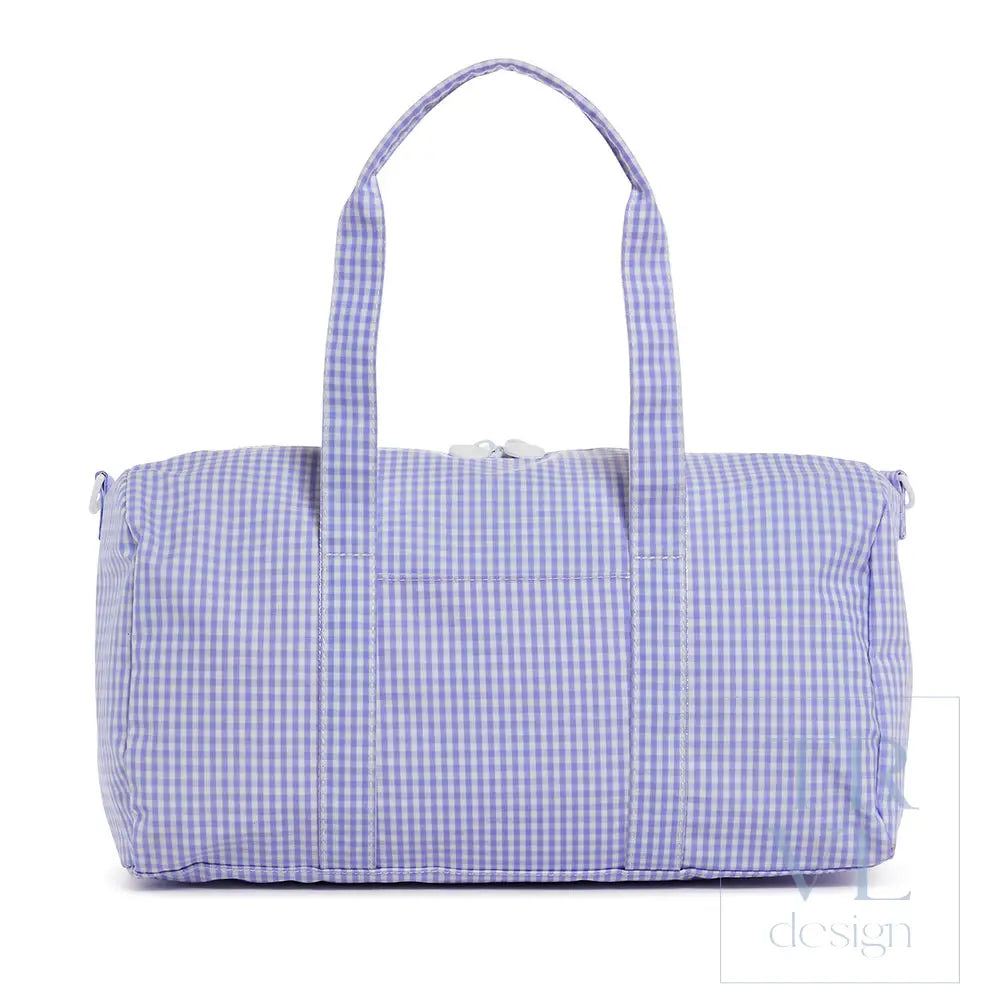 Weekender - Gingham Lilac Duffel Bag