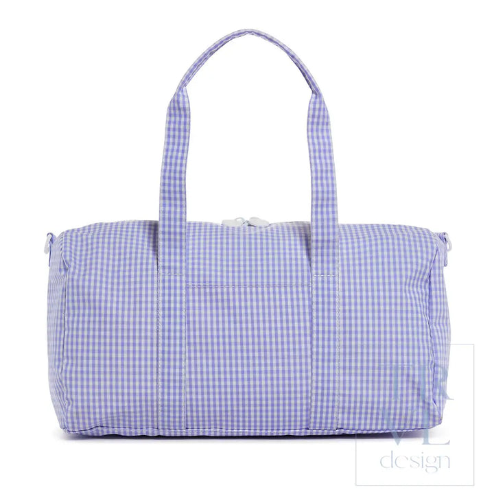 Weekender - Gingham Lilac Duffel Bag
