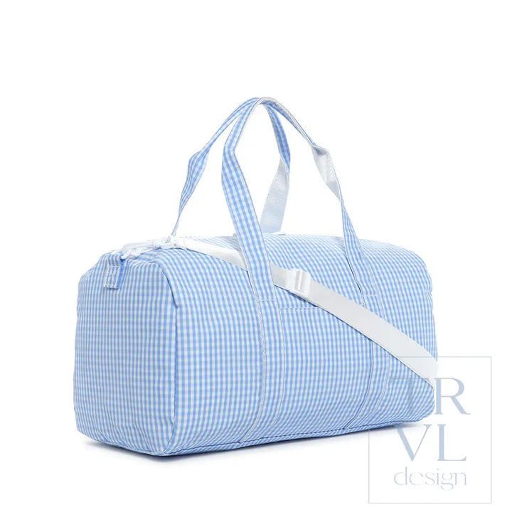 Weekender - Gingham Sky Duffel Bag Bags