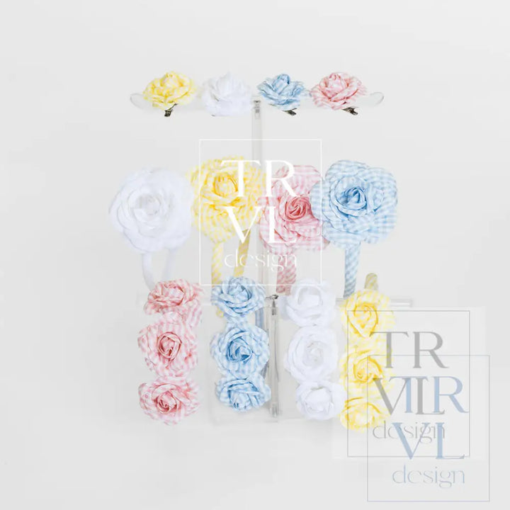 SIgnraure Hair Accessories - Lg Ging Flower Headband - pre pack 2 - Hair Accessories